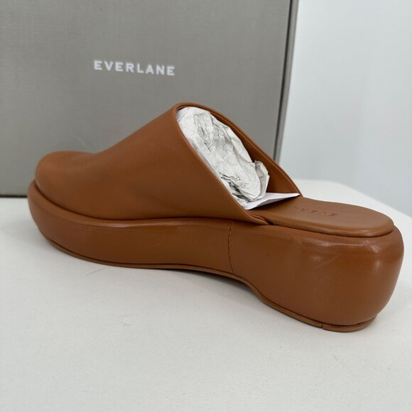 Everlane The Puffa Flatform in Brown Leather size 8 Women's Chunky Platform Clog - Picture 10 of 13